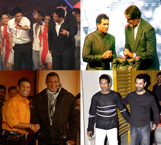 Sachin With Bollywood Stars