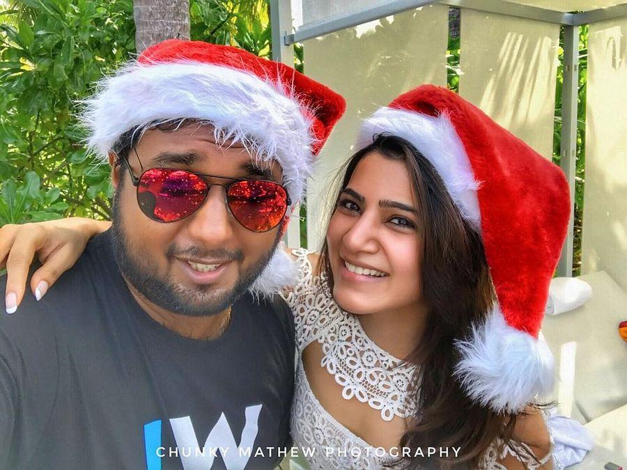 Samantha & Naga Chaitanya at Christmas Celebrations Photos