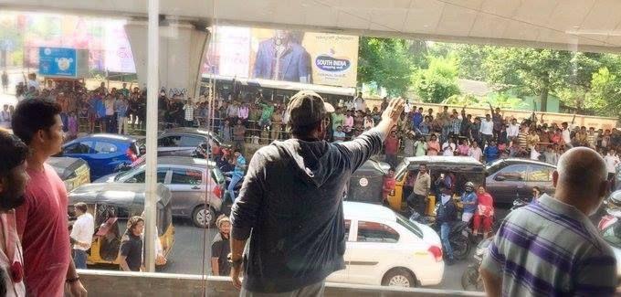 Victory Venkatesh Garu on the sets of GURU Movie