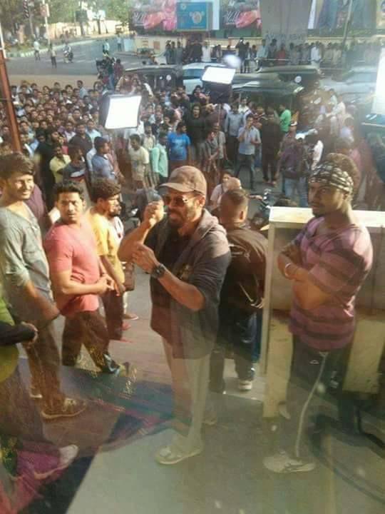 Victory Venkatesh Garu on the sets of GURU Movie