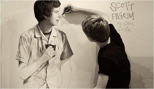 Photos: Artist Dan Lester draws himself into his work