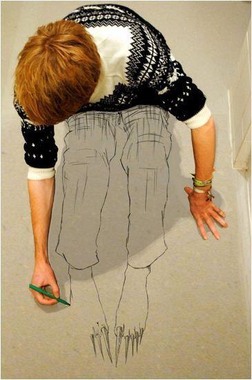 Photos: Artist Dan Lester draws himself into his work