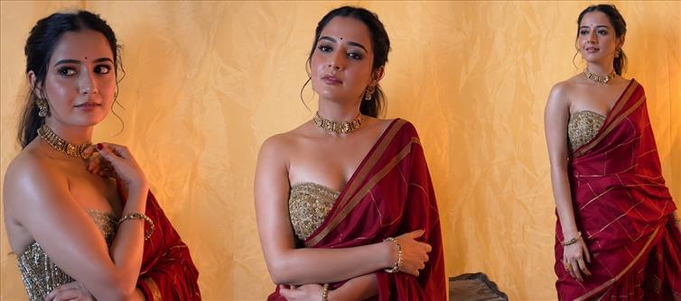 Ashika Ranganath's Ravishing Red Saree Look Is Breaking the Internet