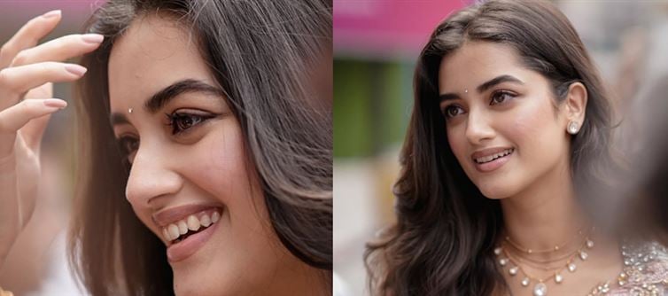 Blushing in Bling: Bhagyashree Borse Serves Serious Glam & Heat