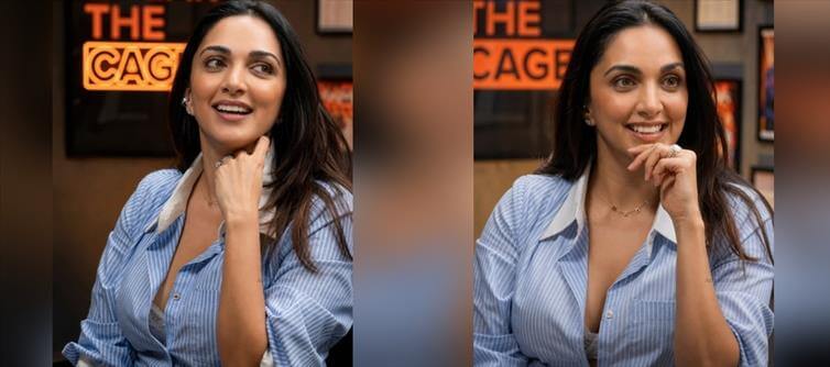 Kiara Advani Just Unbuttoned a Striped Shirt and Set the Internet on Fire — Men Are Not Okay