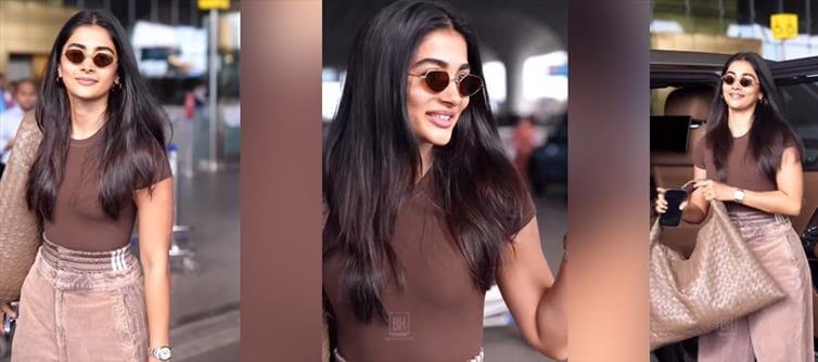 Pooja Hegde Drops Airport Bombshell Look and the Thirst Comments Are Already Out of Control