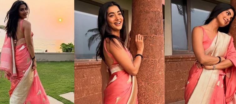 Pooja Hegde in Pink Hotness: This Backless Saree Look Just Raised the Temperature