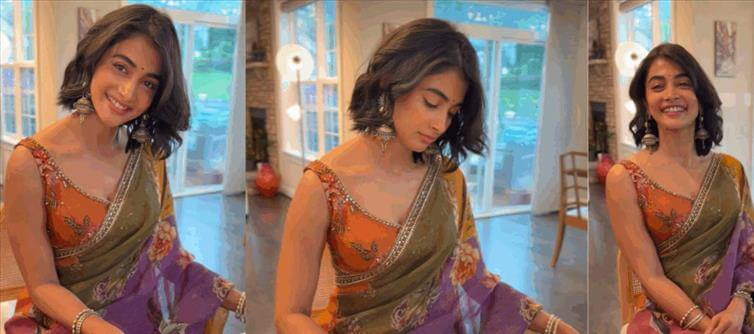 Pooja Hegde's ₹35,000 Floral Organza Saree Is Pure Festive Royalty—This Look Is Breaking the Internet