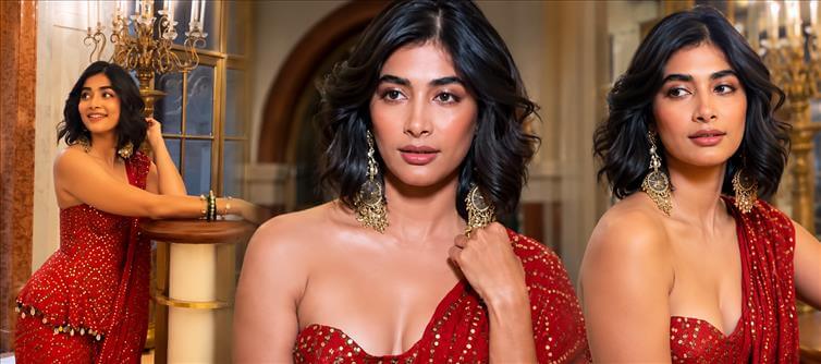 Pooja Hegde's Red Saree Look Is A Masterclass In Regal Glamour