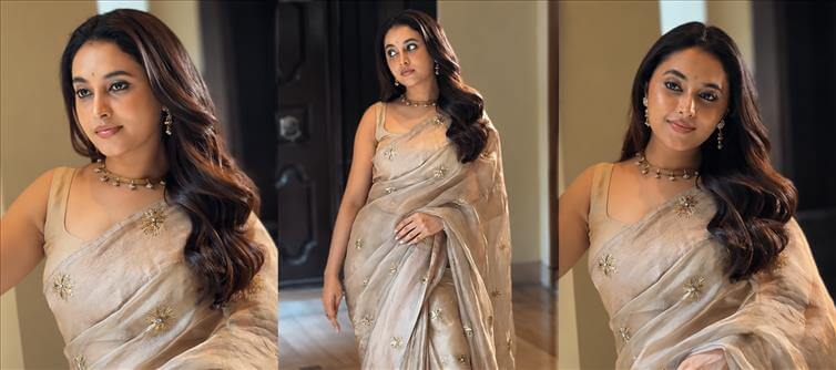 Priyanka Mohan's Ethereal Saree Look Is Pure Grace Wrapped in Glamour