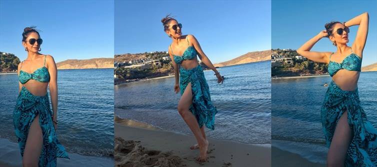 Rakul Preet Turns Up the Beach Heat in a Dazzling Blue Bikini Look