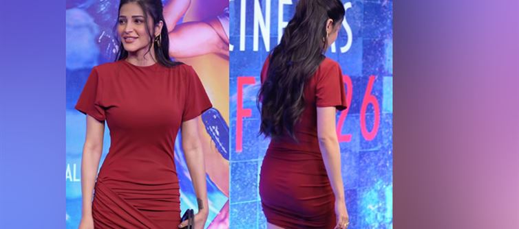 Shruti Sets the Red Carpet Ablaze in Curve-Hugging Mini – Dani Daniels Lookalike Vibes Break the Internet
