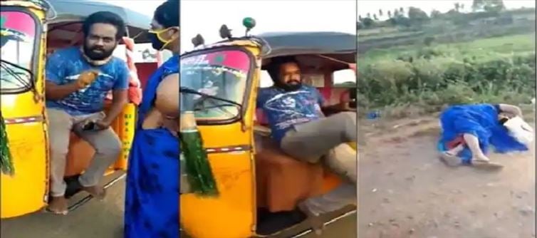 The incident took place in the Guntur district. An auto driver who kicked a woman severely for seeking dues payment. Thadepalli is a woman who resided in Mahanadu for a while and currently lives in Vijayawada's Rani Gari's garden. During his stay at Mahanadi, Gopi Krishna, a young mason from Chirravur, was granted Rs 3 lakh in cash interest.