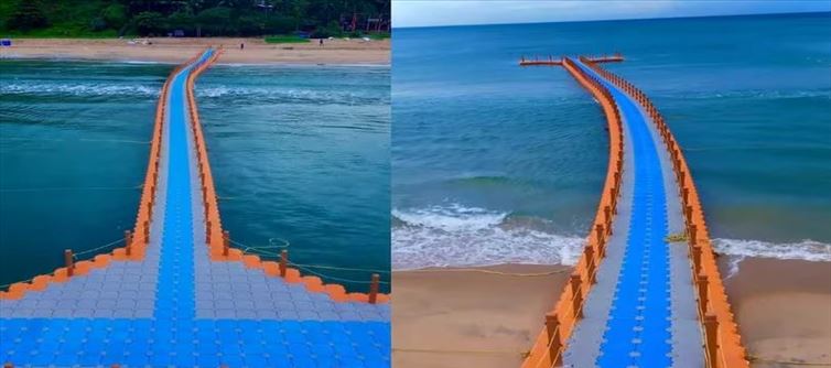 വർക്കലയിൽ ഫ്ലോട്ടിങ് ബ്രിഡ്ജ് തകർന്നു; 15 പേർക്ക് പരിക്ക്!