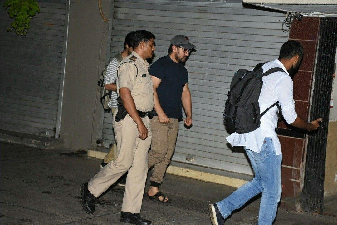 Aamir Khan spotted in Bandra Mumbai