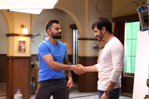 Akhil & Virat Kohli In Annapurna Studios Photos