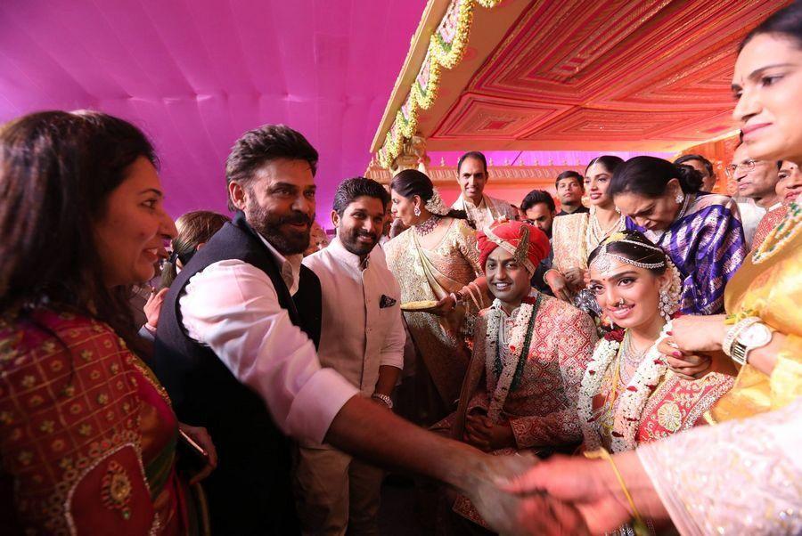 Allu Arjun Stills At Subbarami Reddy Grandson Keshav Wedding