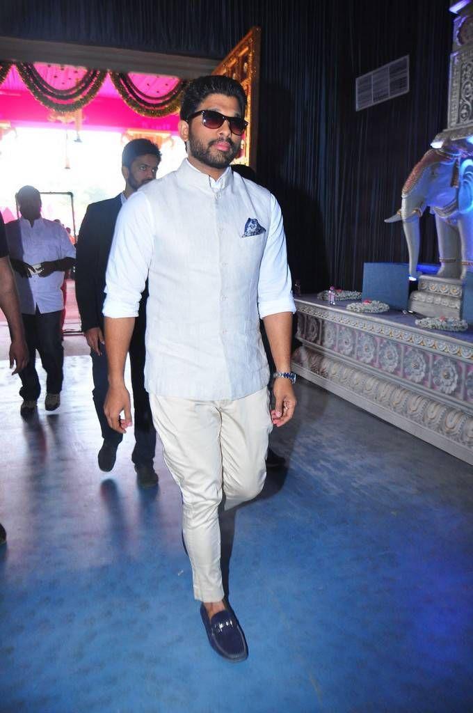 Allu Arjun Stills At Subbarami Reddy Grandson Keshav Wedding