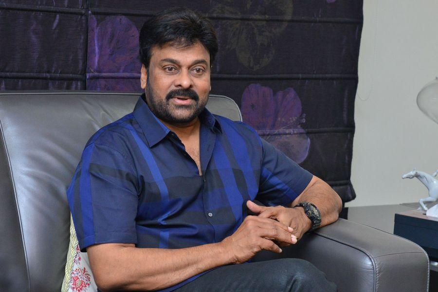 Chiru at Khaidi No 150 Movie Interview Stills