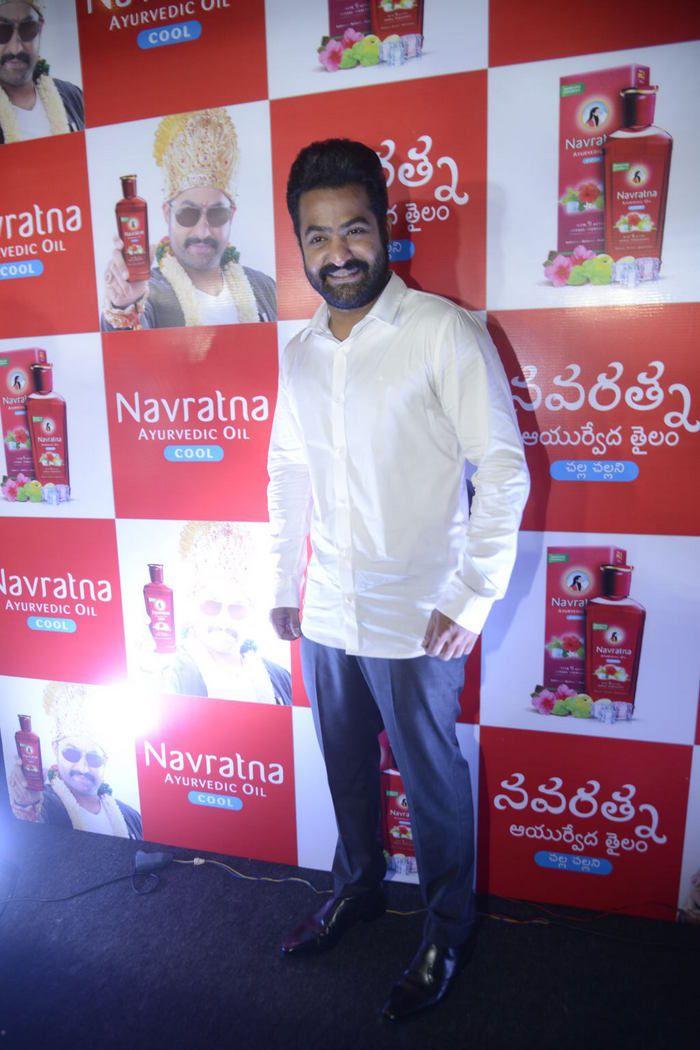 NTR at Navratna Ayurvedic Oil Press Meet Photos