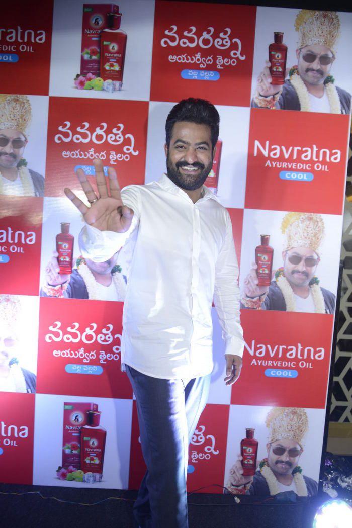 NTR at Navratna Ayurvedic Oil Press Meet Photos