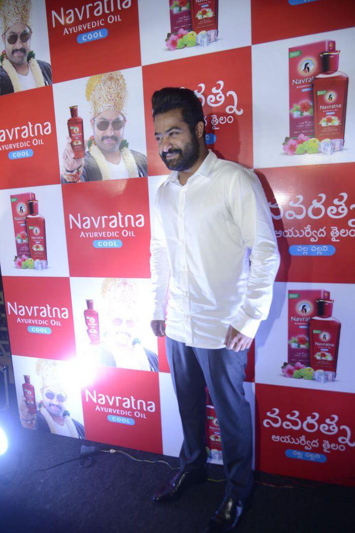 NTR at Navratna Ayurvedic Oil Press Meet Photos