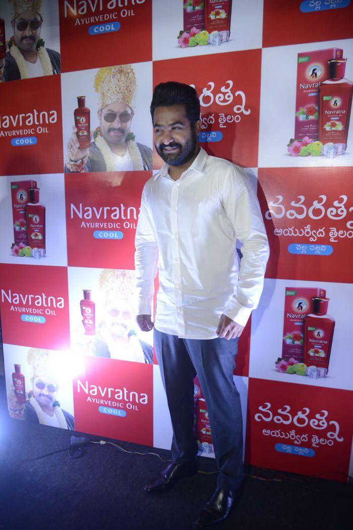 NTR at Navratna Ayurvedic Oil Press Meet Photos