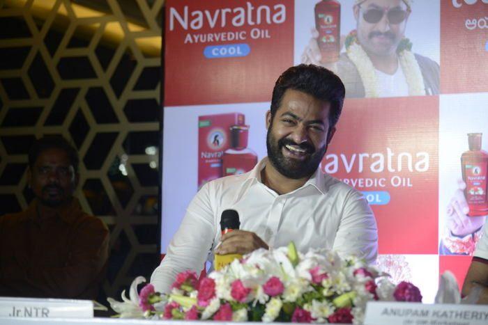 NTR at Navratna Ayurvedic Oil Press Meet Photos