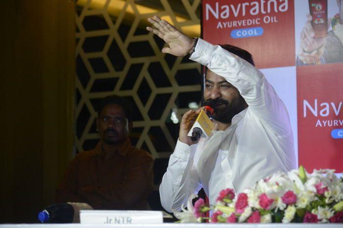 NTR at Navratna Ayurvedic Oil Press Meet Photos