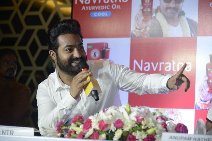 NTR at Navratna Ayurvedic Oil Press Meet Photos