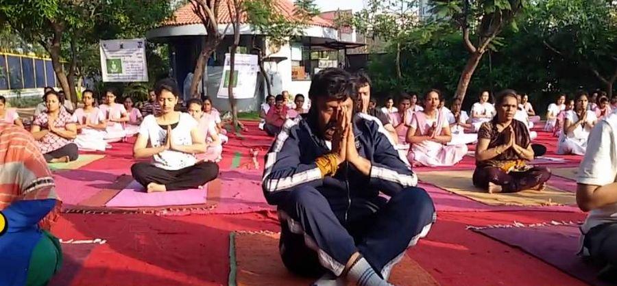 Nandamuri Balakrishna Performs Yoga on International Day Photos