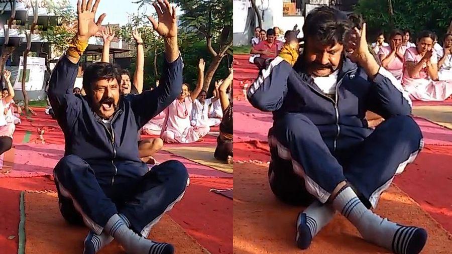 Nandamuri Balakrishna Performs Yoga on International Day Photos