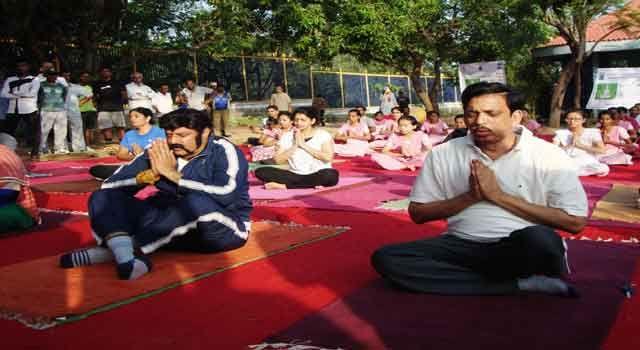 Nandamuri Balakrishna Performs Yoga on International Day Photos