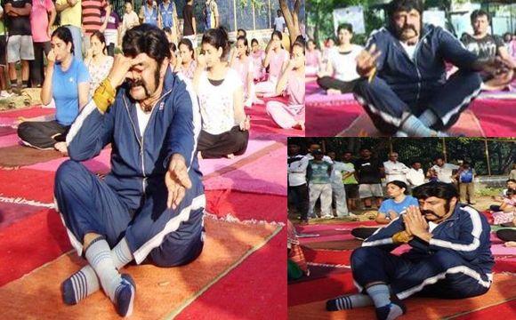 Nandamuri Balakrishna Performs Yoga on International Day Photos