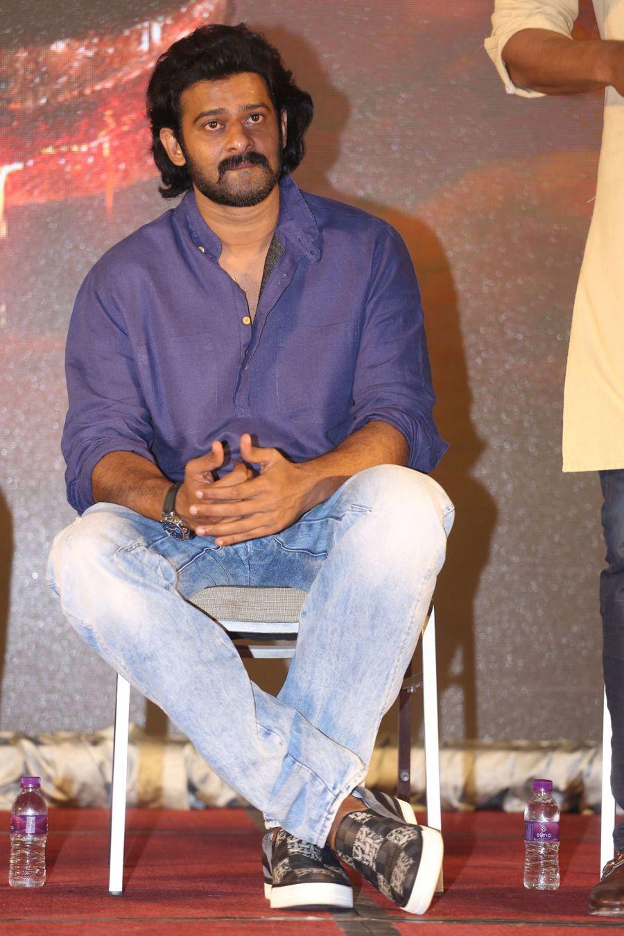 Prabhas Stills at Baahubali 2 Press Meet Photos