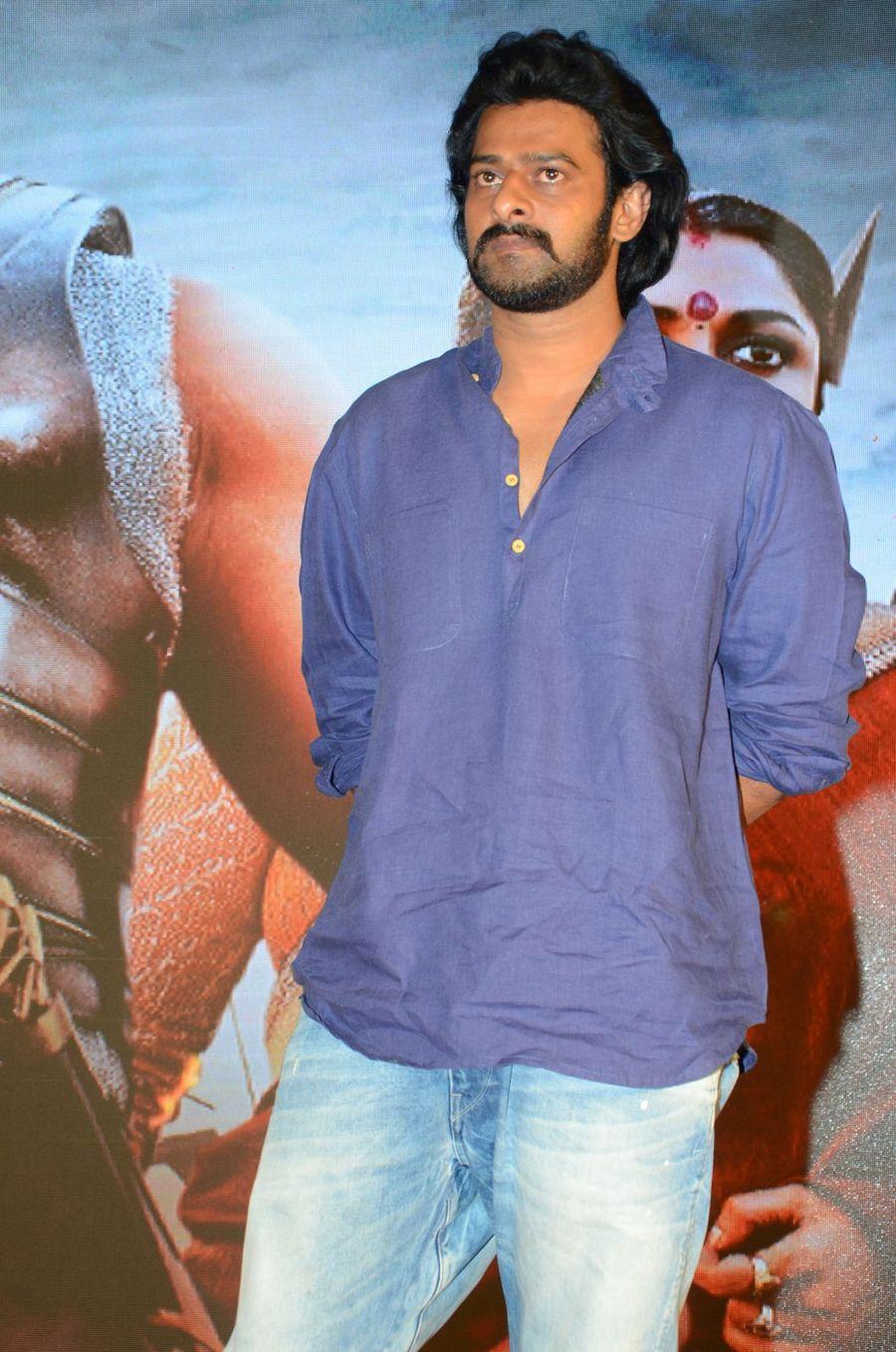 Prabhas Stills at Baahubali 2 Press Meet Photos
