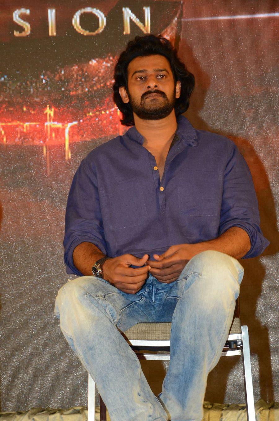 Prabhas Stills at Baahubali 2 Press Meet Photos