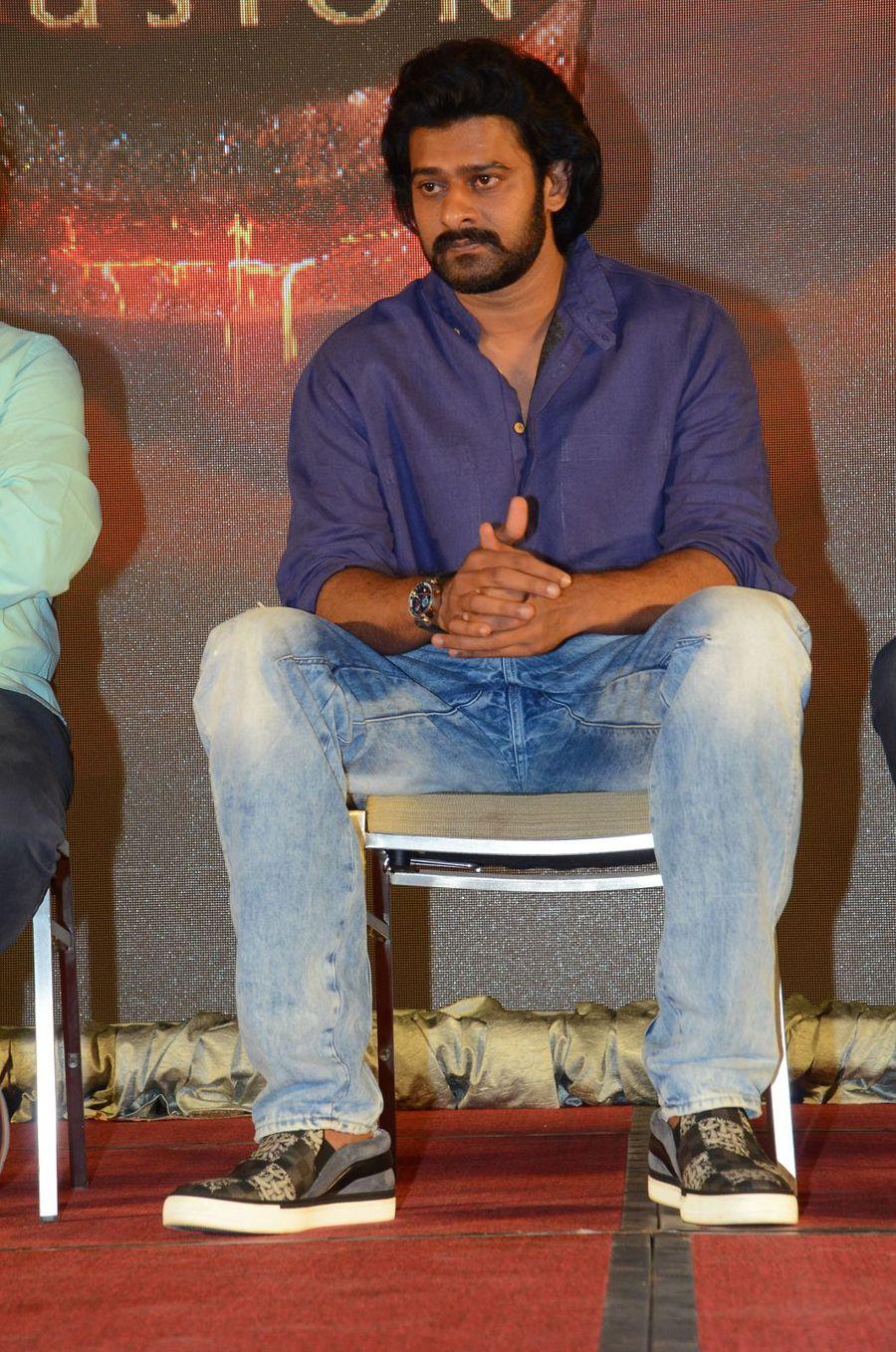 Prabhas Stills at Baahubali 2 Press Meet Photos
