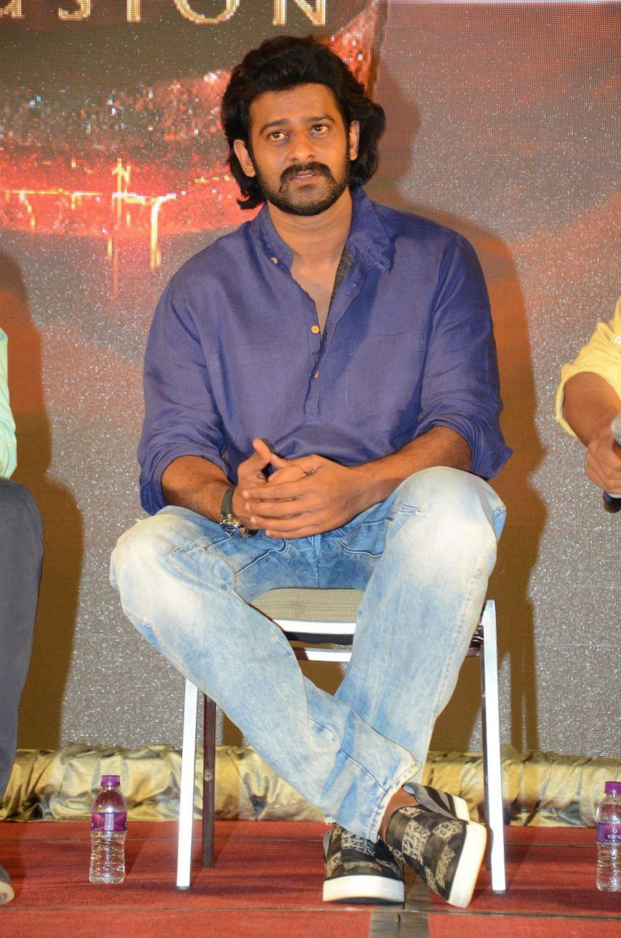 Prabhas Stills at Baahubali 2 Press Meet Photos