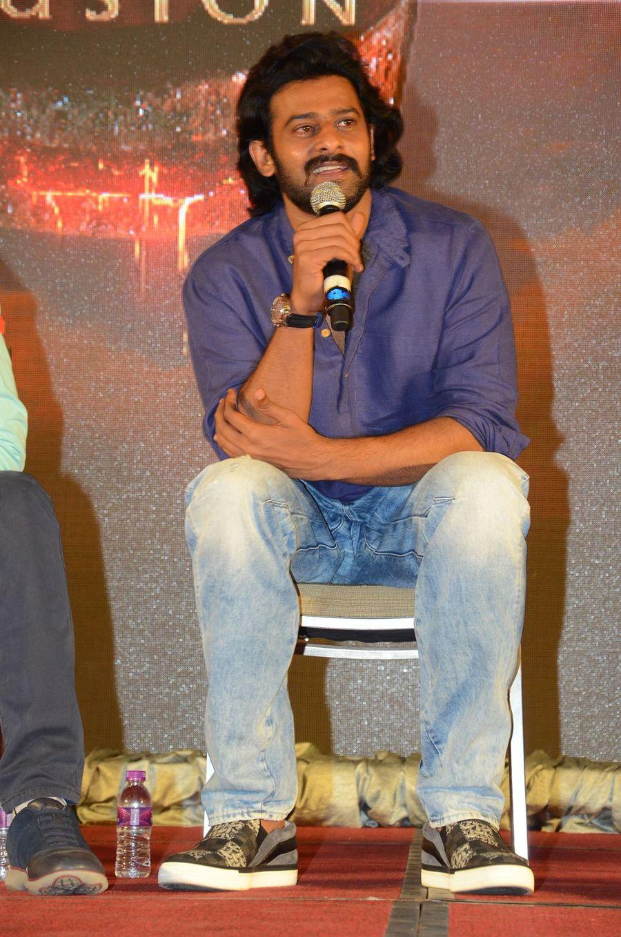 Prabhas Stills at Baahubali 2 Press Meet Photos