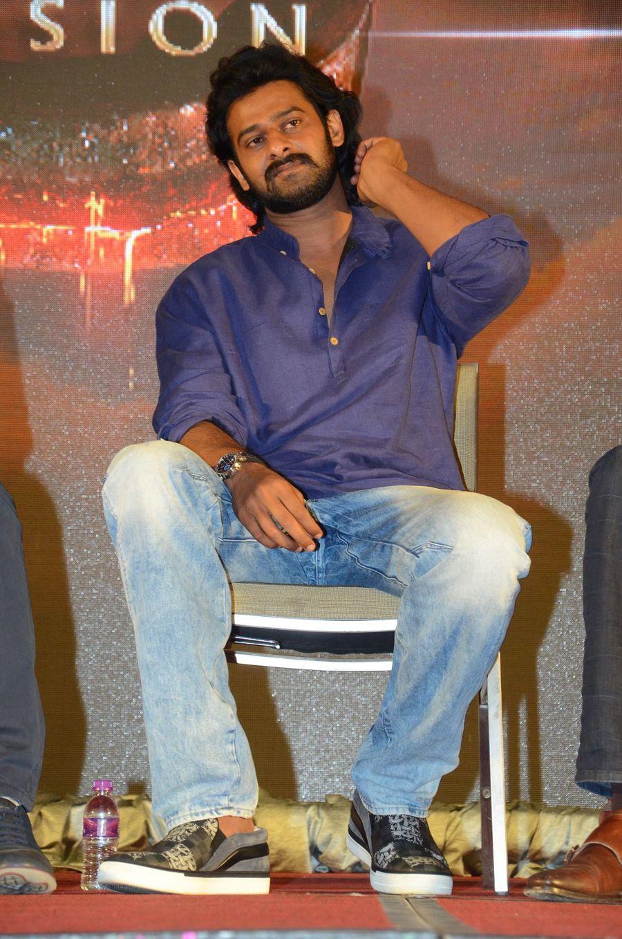 Prabhas Stills at Baahubali 2 Press Meet Photos