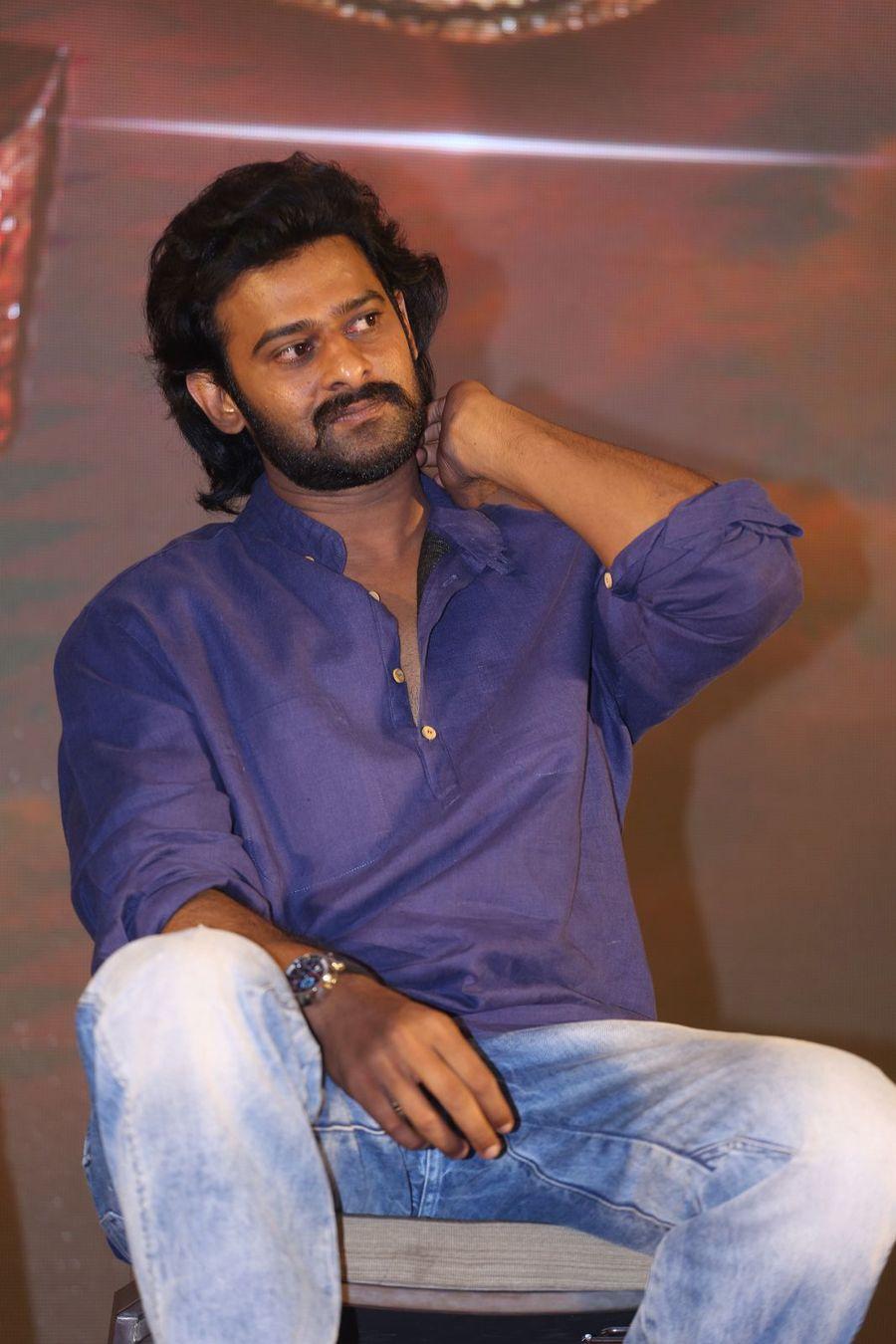 Prabhas Stills at Baahubali 2 Press Meet Photos