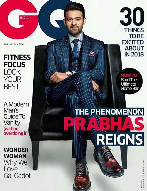 Prabhas on the cover of GQ Magazine January 2018