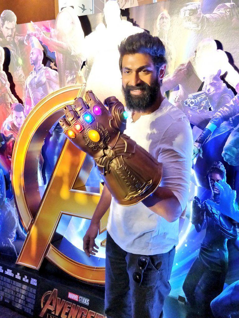 Rana Daggubati in the promotions of Avengers Infinity War in Hyderabad