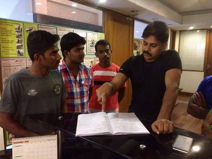 Recent Pics of Power Star Pawan Kalyan on the sets of Katamarayuda