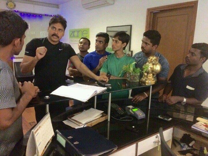 Recent Pics of Power Star Pawan Kalyan on the sets of Katamarayuda