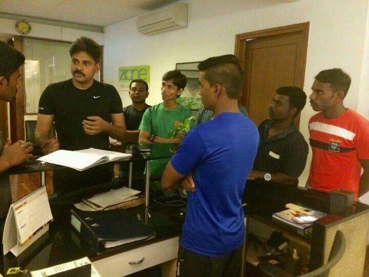 Recent Pics of Power Star Pawan Kalyan on the sets of Katamarayuda
