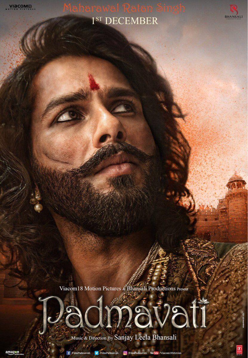 Shahid Kapoor as MahaRawalRatanSingh for Padmavati Posters is out!