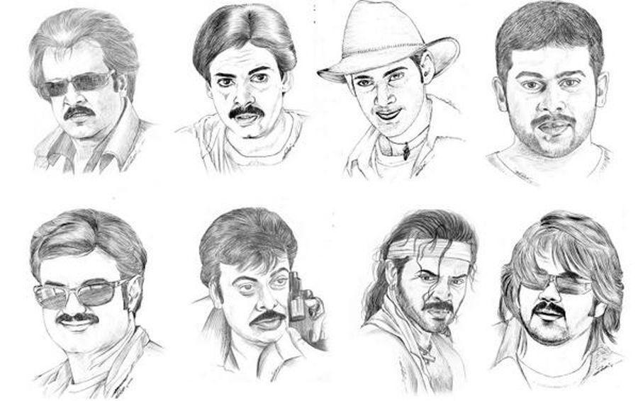 Superb Sketch Of Tollywood HEREOS