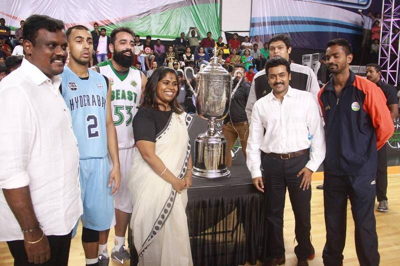 Suriya Stills At UBA Pro Basketball Players Felicitation